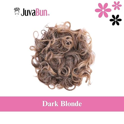Miniatura 33 de JUVABUN Moños de pelo rizado con clip, rubio playa, para moños, pieza de cabello para moños, moño rizado, uso diario, lavable y realista, clip