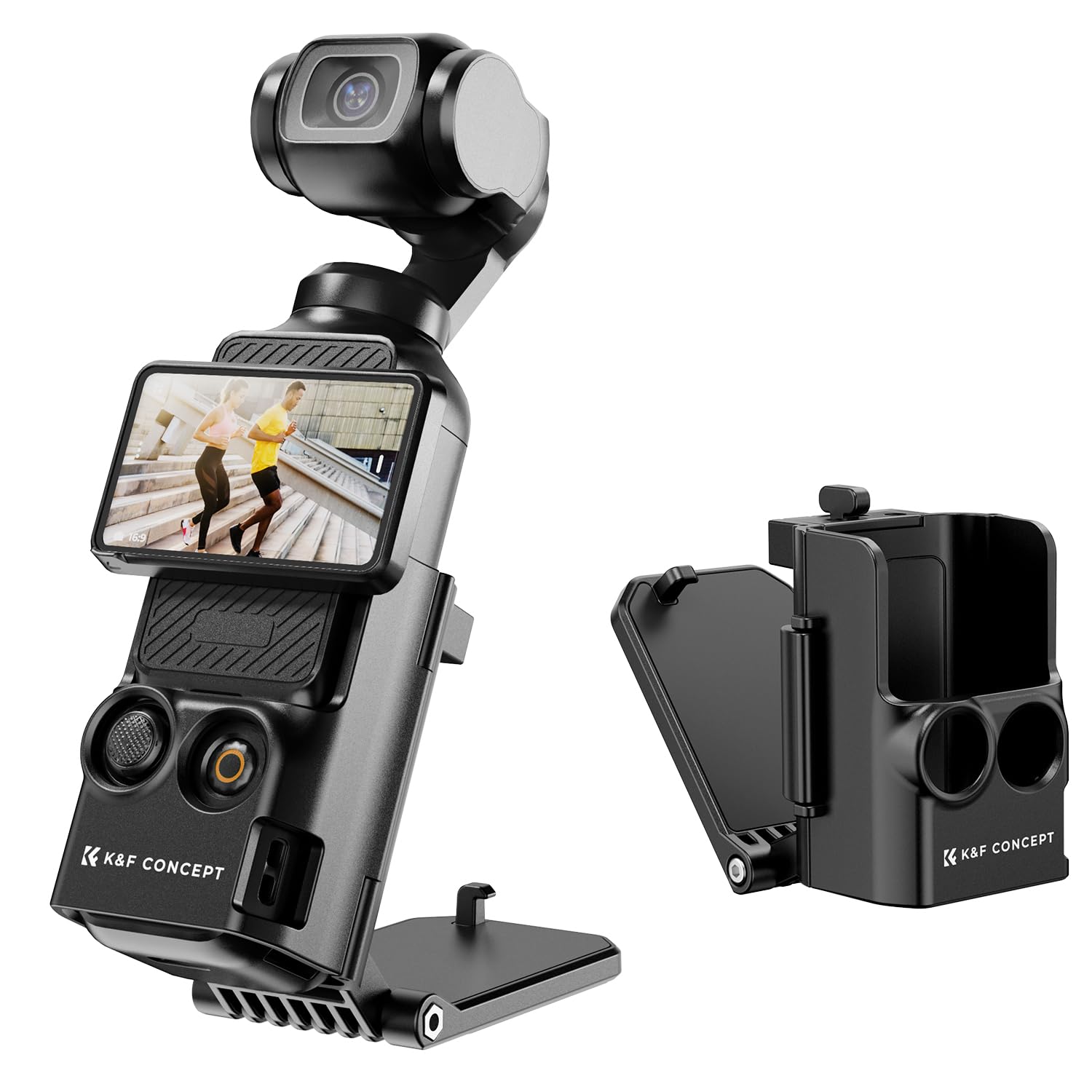 K&F CONCEPT Magnetische Halterung für DJI Osmo Pocket 3, DJI Osmo Pocket 3 Zubehör, Magnetischer Gehäusehalter für Tisch und vertikale Flächen, Osmo Pocket 3 zubehör, 180° verstellbar