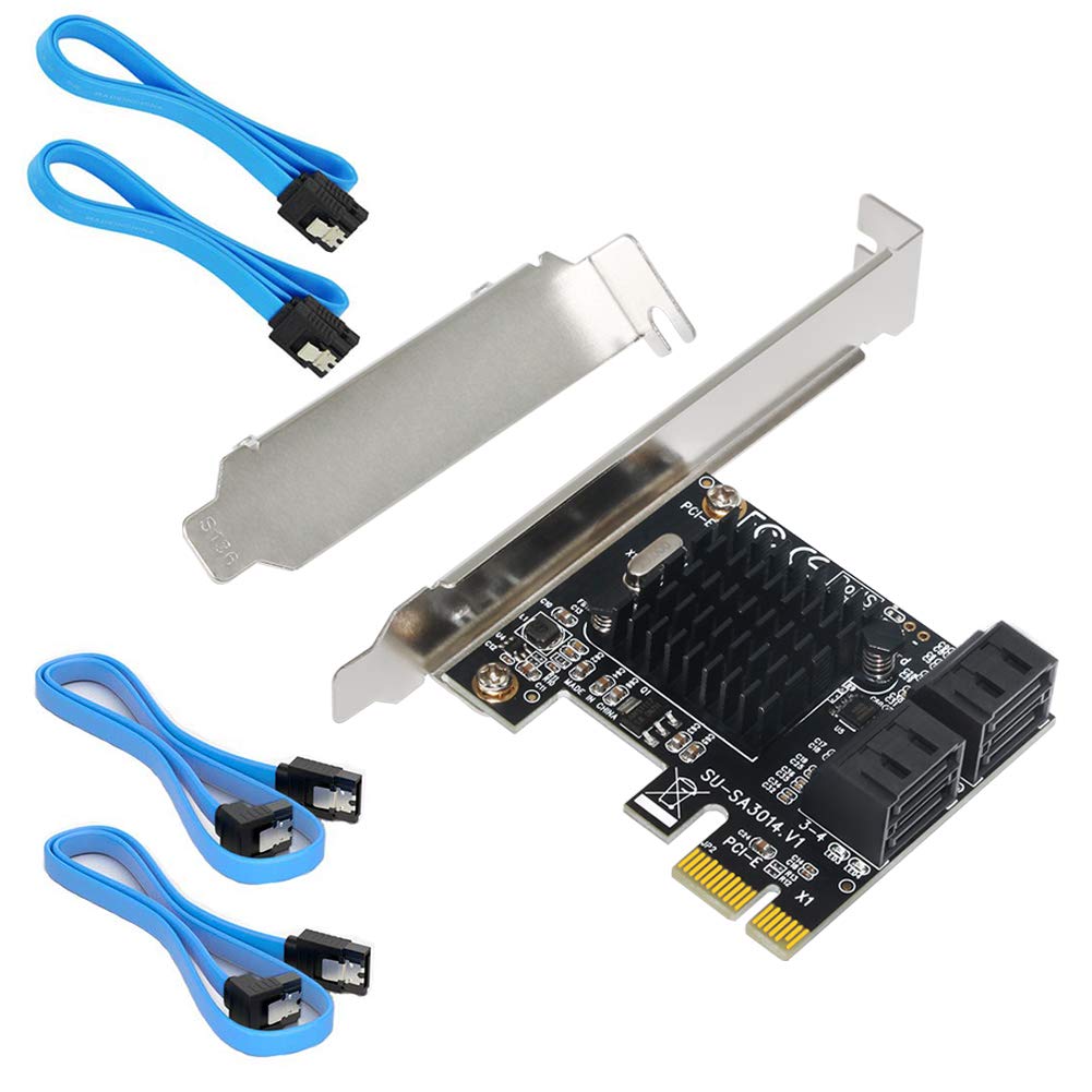 Ziyituod 4 Port SATA Card, PCIe SATA III Controller Card to 6GB/s Internal Adapter Converter | PCI Express SATA 3.0 Expansion Card, Support 4 SATA 3.0 Devices for Desktop PC/Server/NAS-picture-32