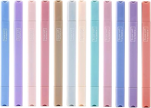 12 resaltadores bíblicos, bonitos resaltadores estéticos y bolígrafos que no se corren, se secan rápido, fáciles de sostener para suministros