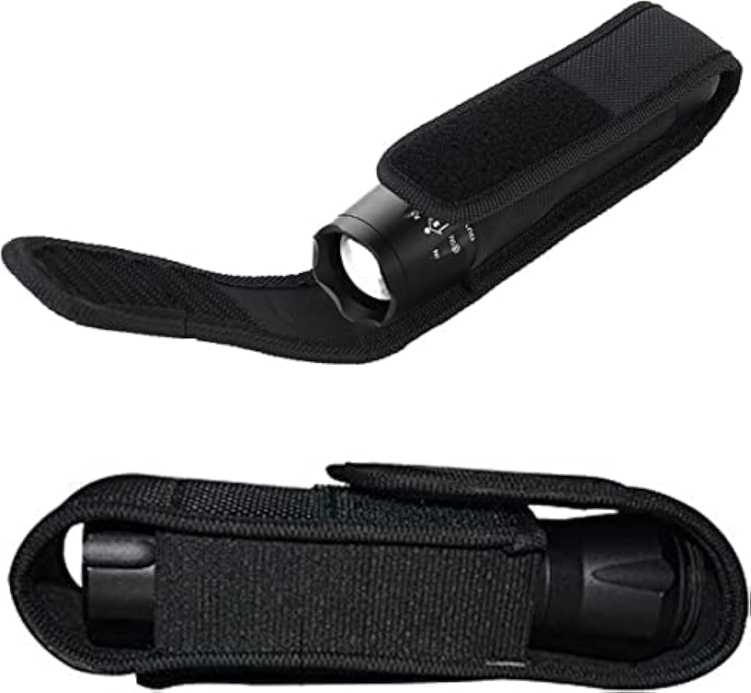 Rayyan Flashlight Holster, Flashlight Holder Belt Carry Case,Nylon Fabric Flashlight Pouch Ultra-Thick Flashlight Cover,Portable Waist Bag for Flashlights for Outdoor Camping Hiking