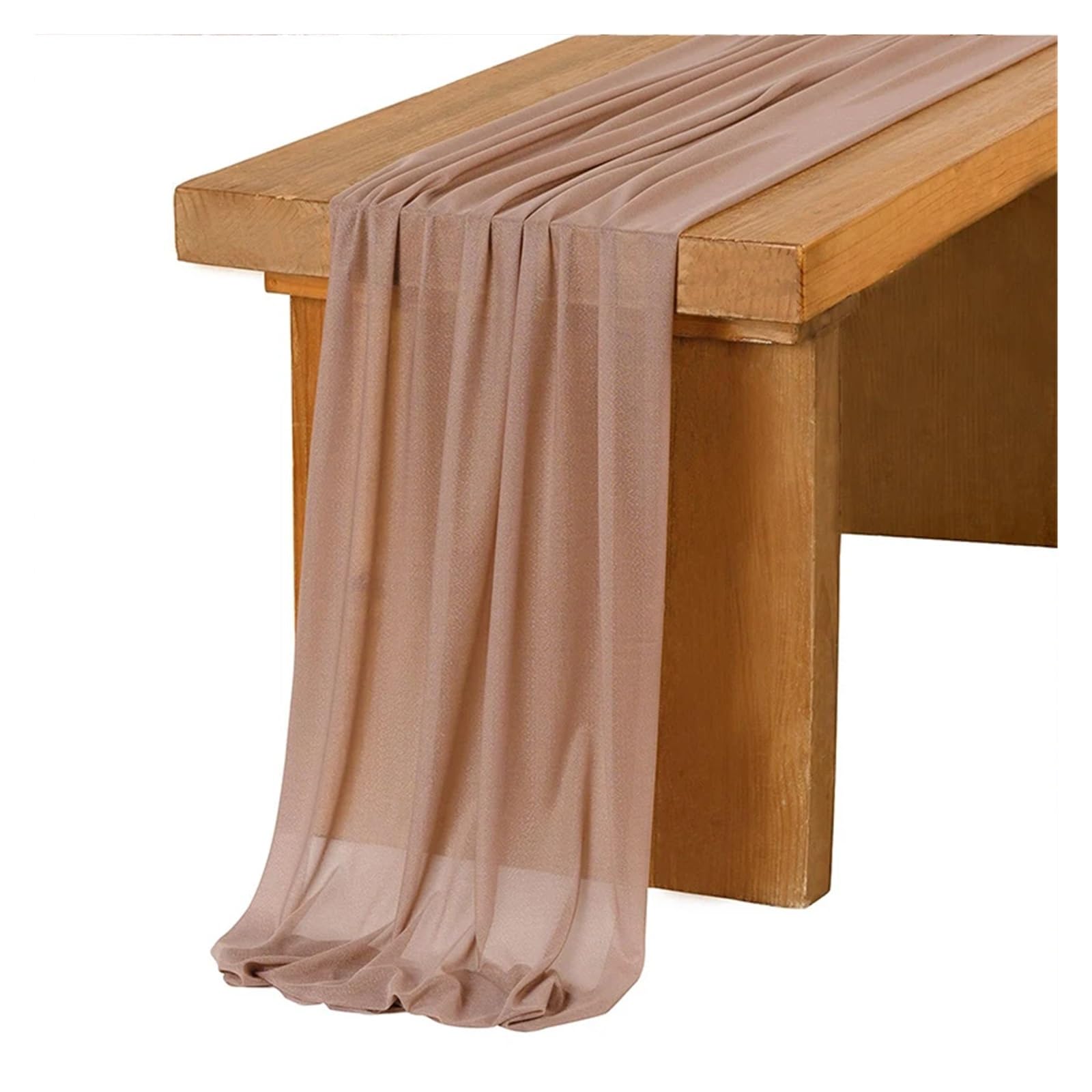 Chiffon Table Runner Chiffon Table Runner Vertical Tablecloth for Decorations Shiny Fabric Merry(Color 17,30x300CM)