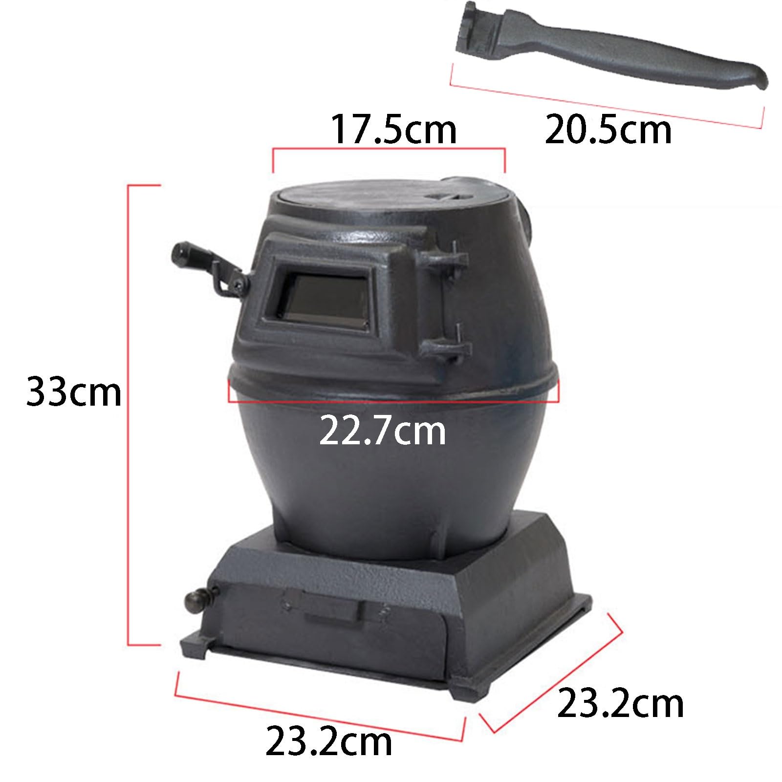 Mini Stufa a Legna da Campeggio Stufa a Carbone in Ghisa per Tende, Campeggio, Pesca sul Ghiaccio, Riscaldamento, Riscaldamento Acqua