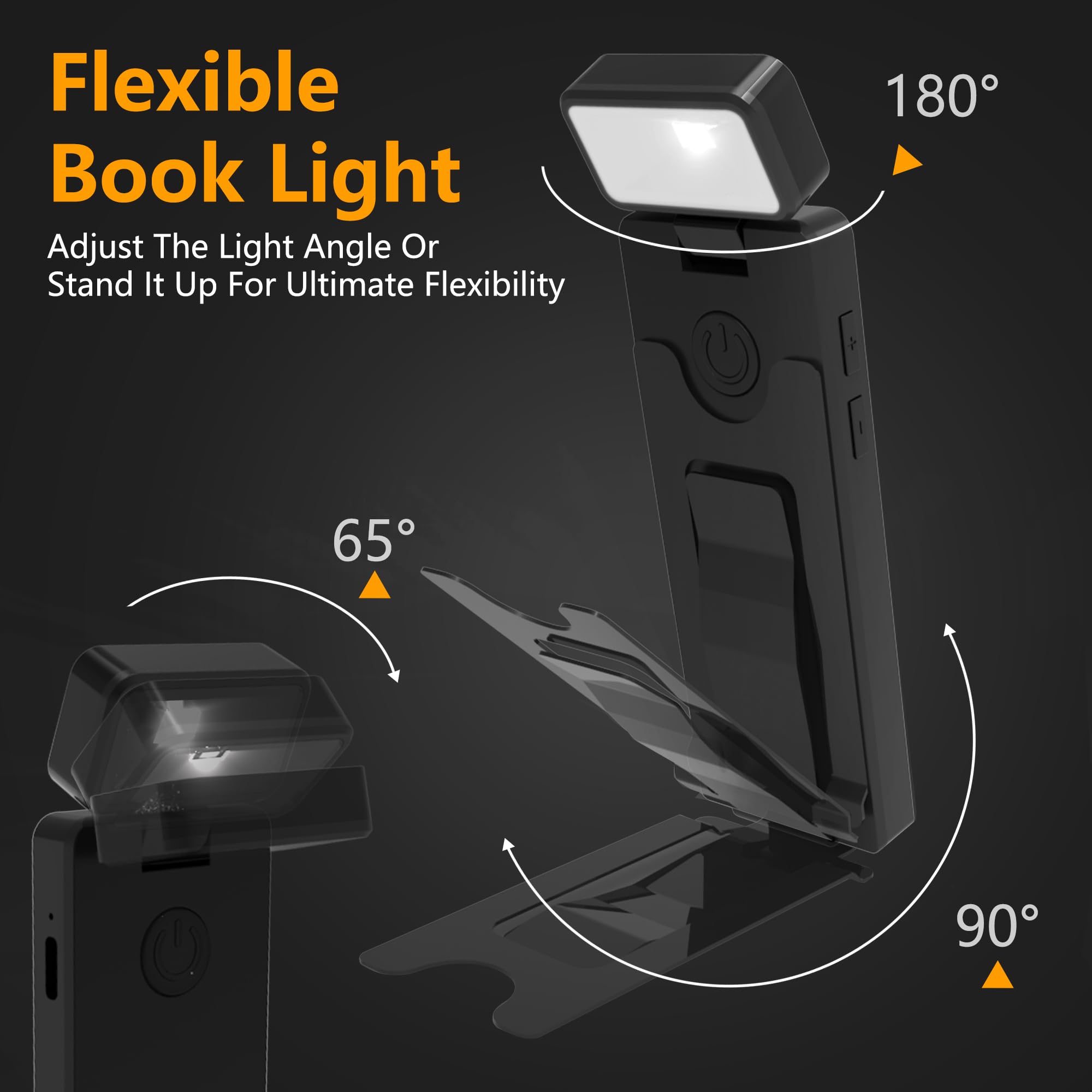 AMFUN Reading Light,Rechargeable Book Readed Lights for Reading in Bed Eye Caring Reads Light Lamp Clip on Books,3 Colors,Long Lasting up to 80 hrs,Portable Mini LED Light - Image 2
