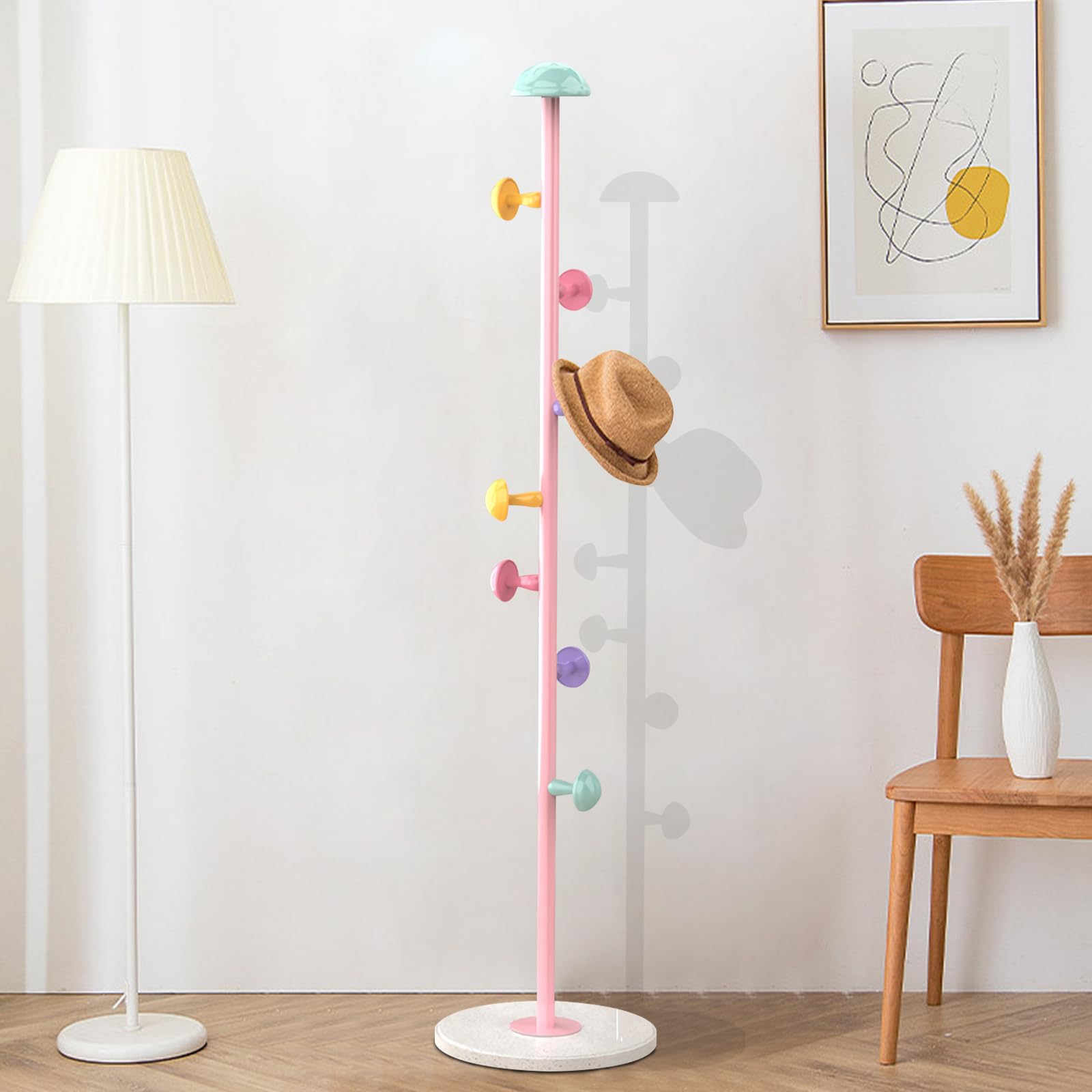 Porte Manteau pour Porte, Crochet de Porte à Suspendre avec 6 Crochets, Crochets pour Rebord de