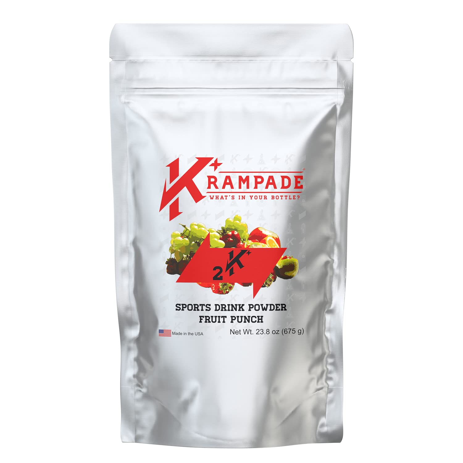 Krampade Electrolytes Powder Potassium Supplement - 2000 mg K+, >2X More Than Coconut Water | Cramp Relief and Prevention | Hydration Powder