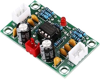 Jkowueom Mini Preamp Op Amp Module Amplifier Dual Channel NE5532 Preamplifier Tone Board 5 Wide Voltage 12-30V