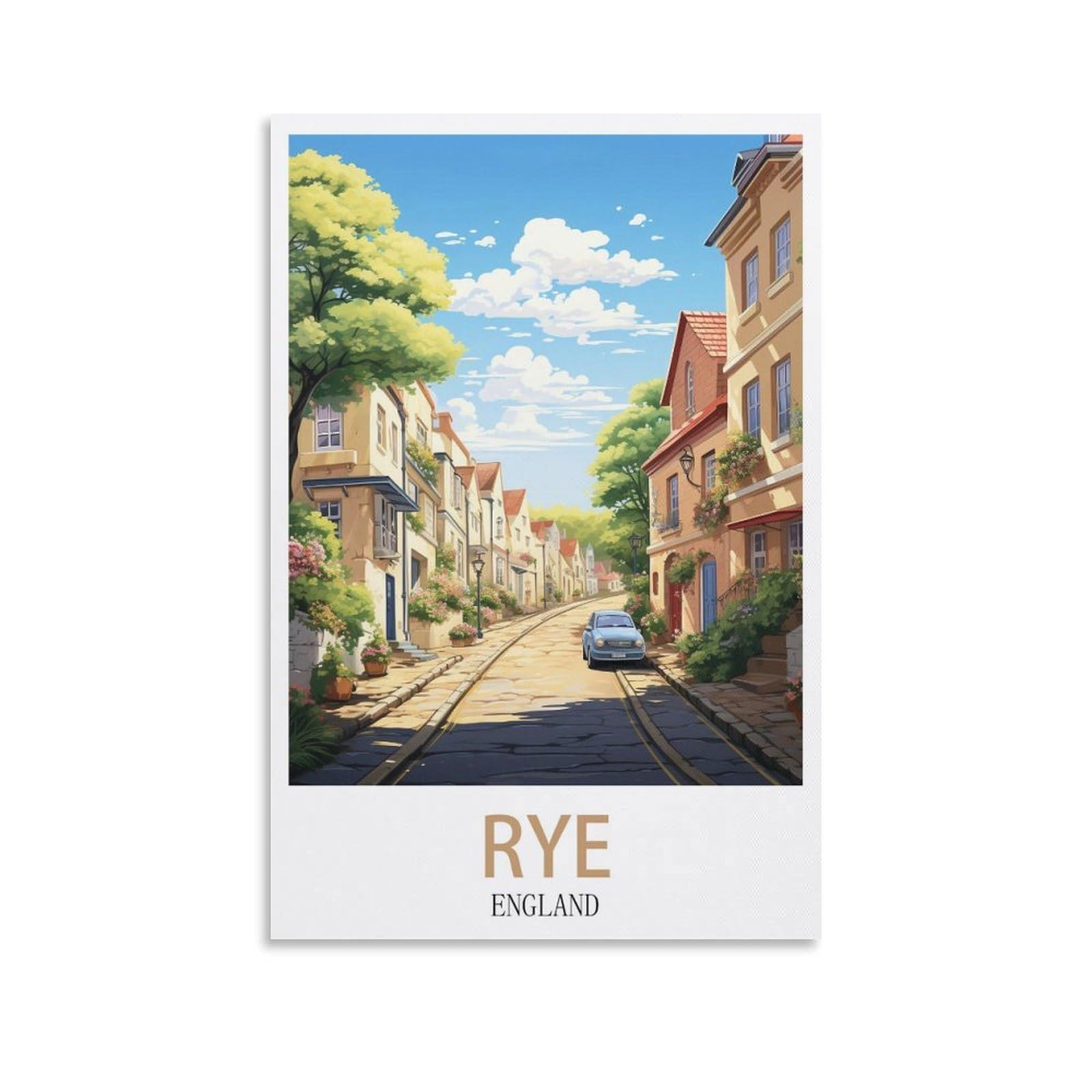 EZMLFA DIY 5D Diamond Art Painting Kits,Rye England Colourful Rhinestone Diamond Arts Kits for Beginners, Perfect Home Wall Decor Gifts 40x50cm