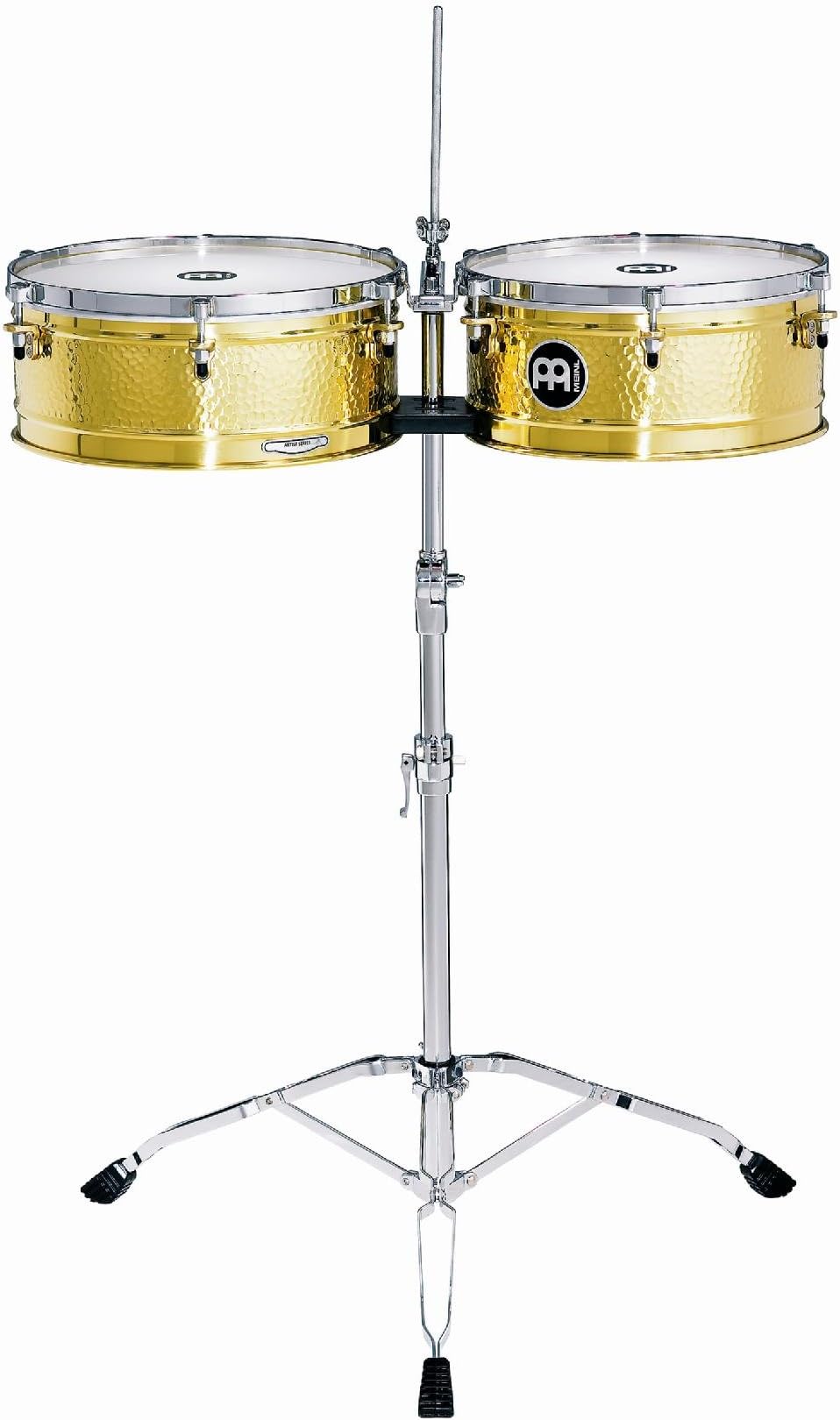 MeinlPercussion 14 and 15 inch Luis Conte Artist Series Timbales - Solid Brass