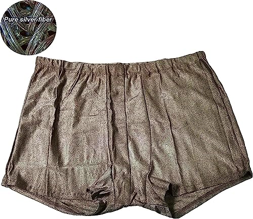 AMUCK EMF Anti-Radiation Briefs Silver Fiber Underwear,EMF/EMI/RF Blocking Anti-Radiation Faraday Fabric (Color : Men, Size : X-Large)4