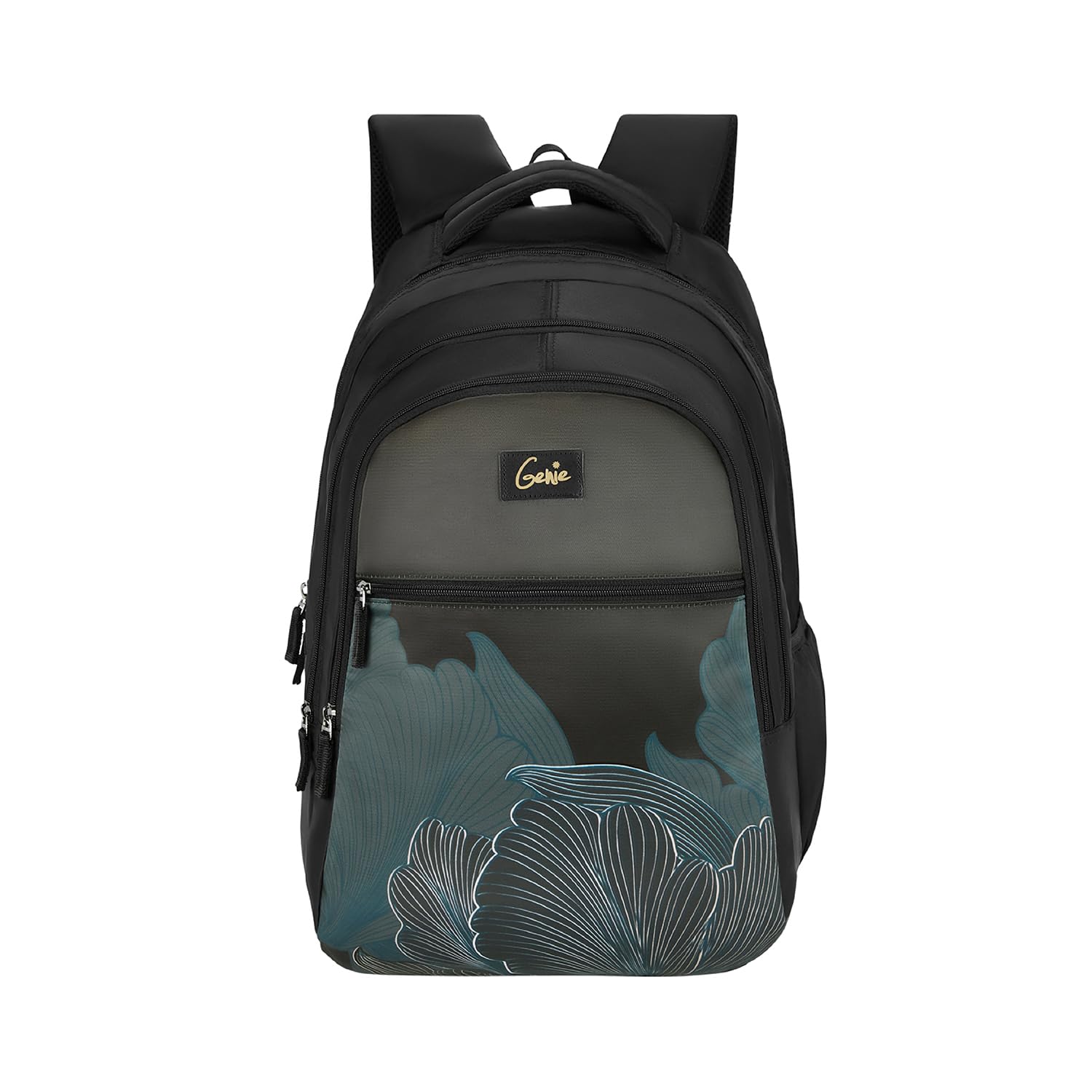 Genie Flora Laptop Backpack for Women in black colour. More Volume, 3 zips, Stylish & Trendy College Bags for Girls, Water Resistant, Lightweight Bags for Office, Travelling. 36 litres. 19" (B097JJ9MJ6) Amazon Price History, Amazon Price Tracker