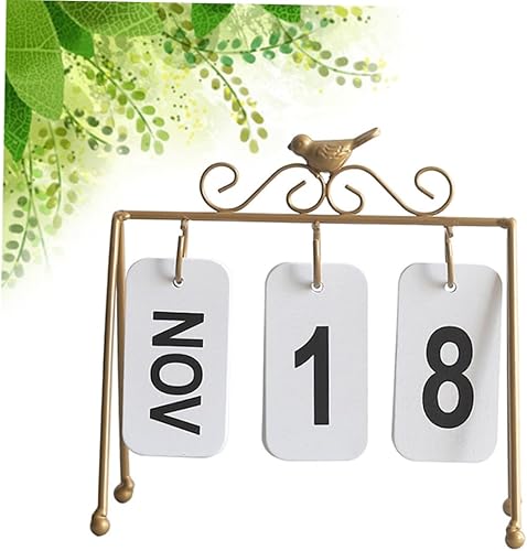 Miniatura 3 de NOLITOY 2pcs Calendars Perpetual Flip Calendar Stendig Calendar Flip Calendar for Desk Vintage Perpetual Calendar Calendarios De Adviento 2023 Desk