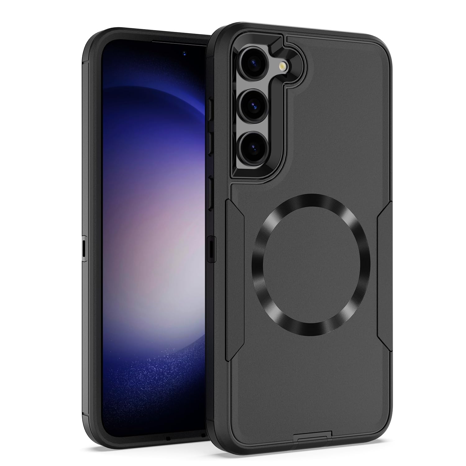 showdd Designed for Samsung Galaxy S25 Case,Magnetic,Double Drop Protection Heavy Duty,Compatible with MagSafe,Dustproof,No Fading, No Yellowing,for