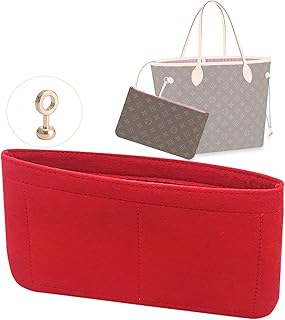 Lckaey Pouch Conversion Kit, Purse Insert Organizer for Neverfull MM GM Convert Into Crossbody Accessoires Handbag3032-red