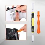 JOREST Repair Kit for PS4 PS3 PS5 Xbox one/360, PH0 and T6 T8 T10 Torx Security Screwdriver, Crowbars, Tweezers, Brush, Cleaning and Disassembly Tool for Controller and Console