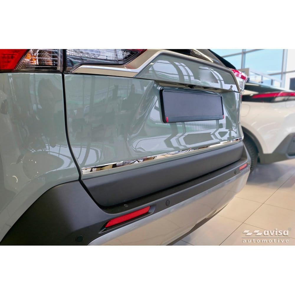 Avisa Chrome Stainless Steel Tailgate Trim compatible with Toyota RAV4 V (A5) 2018-