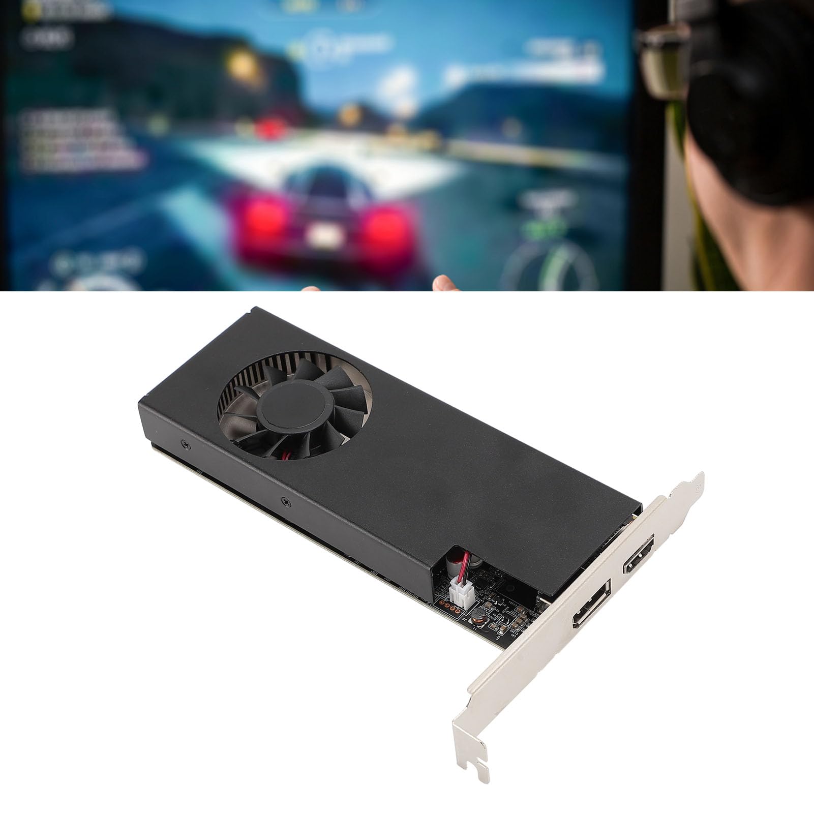 Scheda Grafica 4G 128 Bit con Ventola di Raffreddamento, Memoria Video GDDR5, Uscita DVI, per PC da Gioco ITX, Multimedia HD