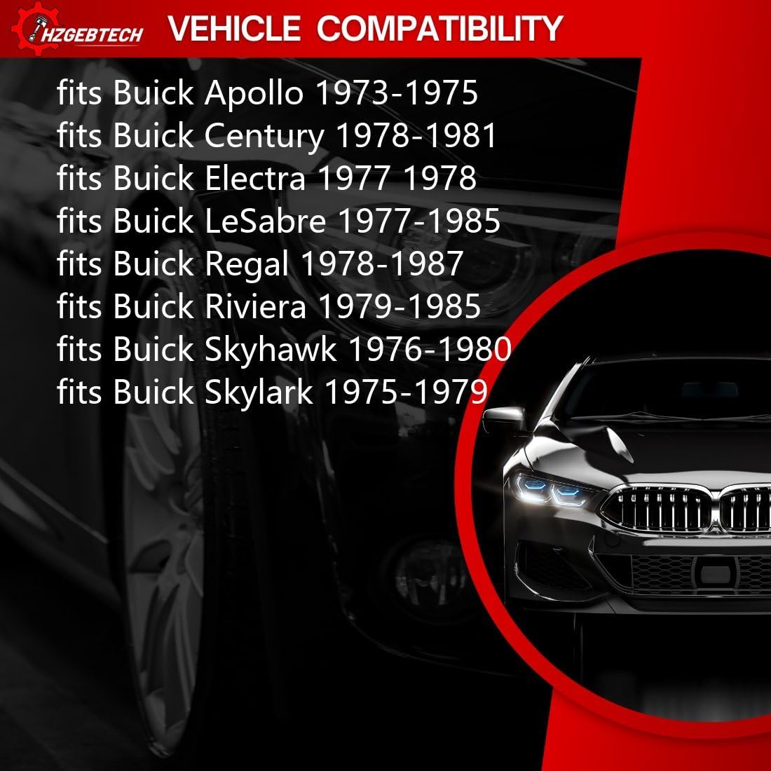 1x Rear Drum Brake Hardware Kit Replacement fits Buick Apollo 5.7L 1973 1974 1975, fits Regal 4.1L 1982 1983 1984, fits Century 3.2L 1978 1979, fits Century 4.3L 1980 1981