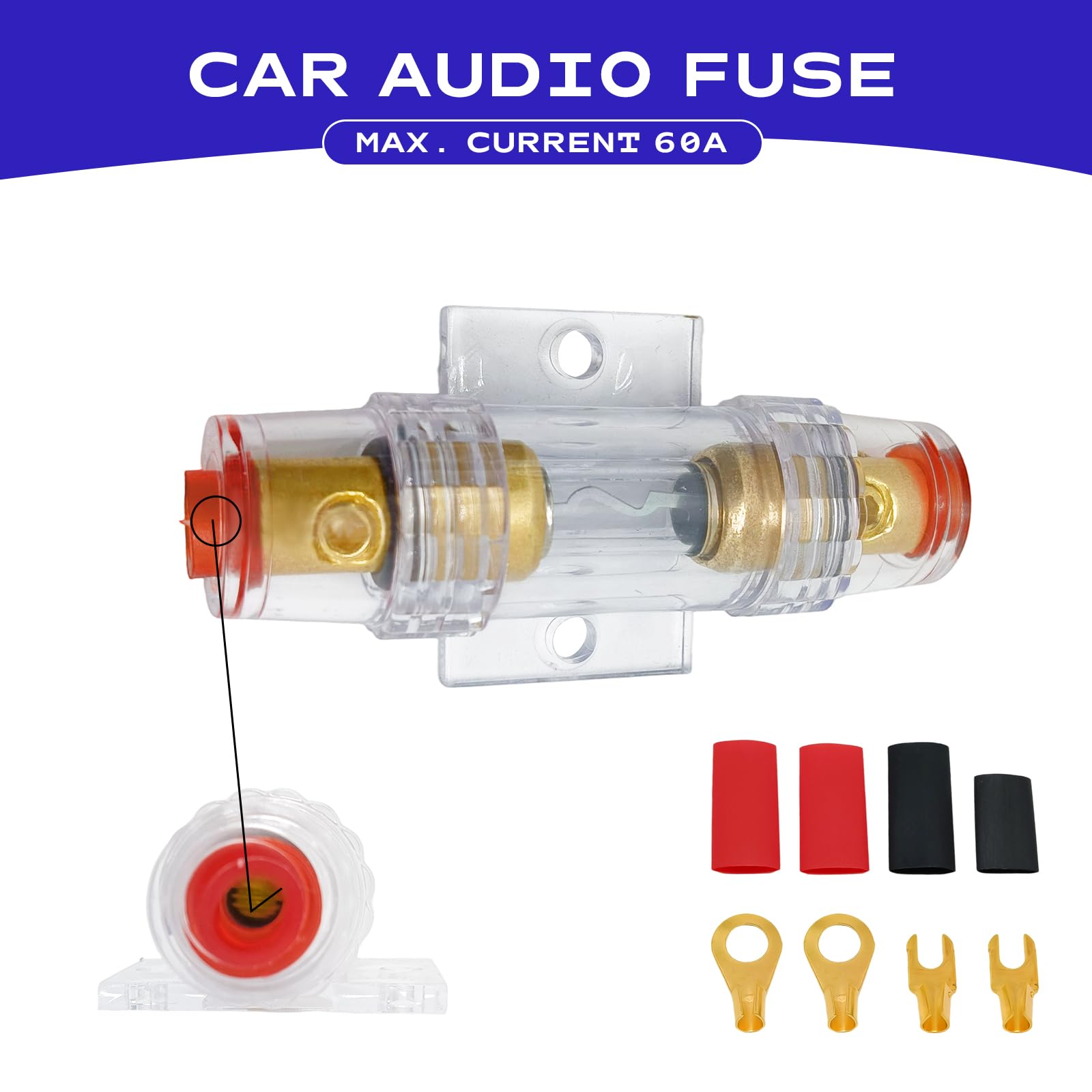 Cable Ampli Voiture, Car Audio Subwoofer Wire, Câble Fusible Costume, 10GA Câblage d'Ampli avec Kit, Amplificateur Cable, 4.5 Meter Kits de Fils de Caisson, Automotive audio Wiring Kit