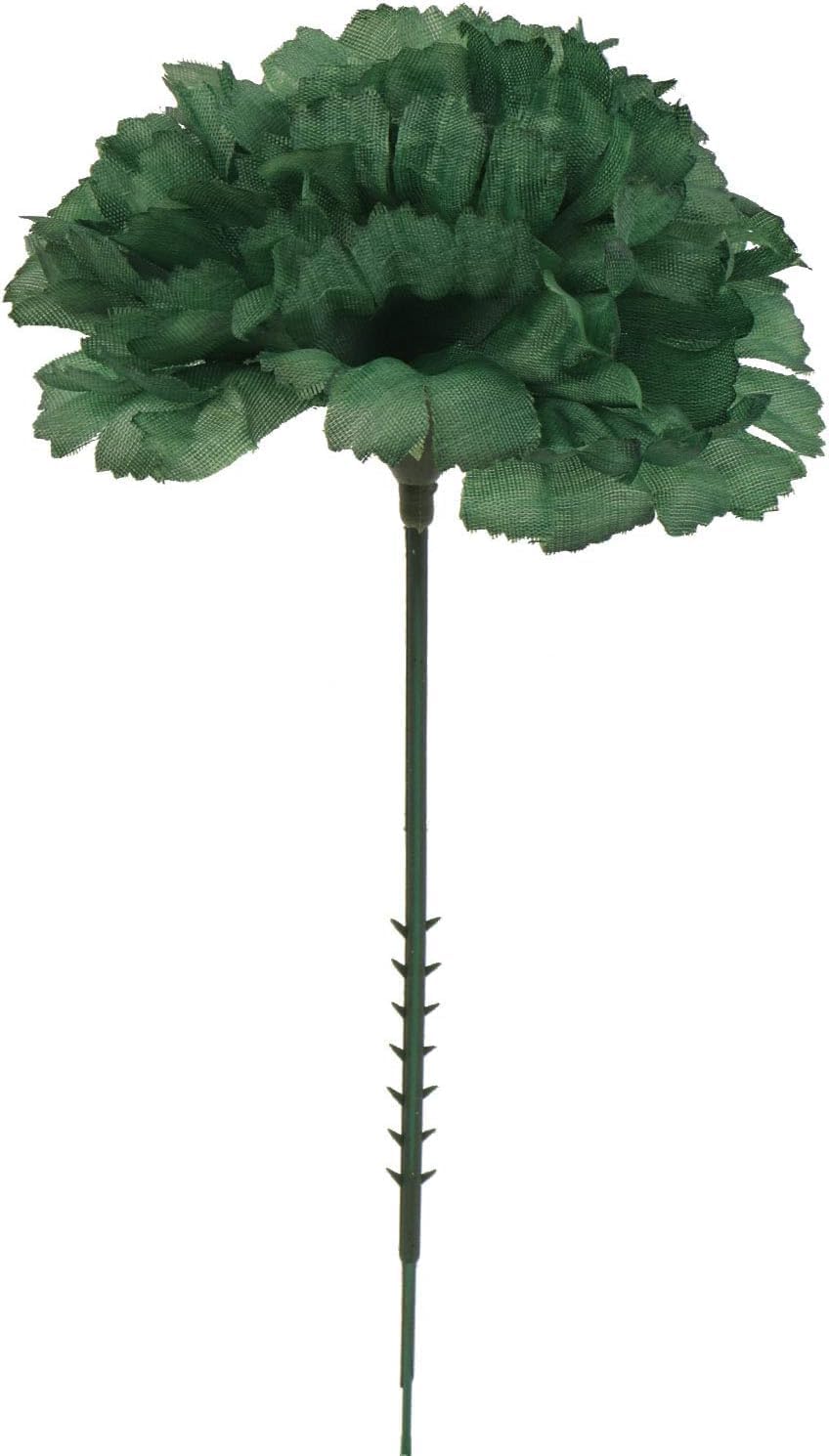Larksilk 100 Pack Emerald Green Silk Carnations - Bulk Artificial Carnation Flower Heads, 5" Stems, 3.5" Blooms for Wedding Centerpieces, Bridal Bouquets & DIY Crafts