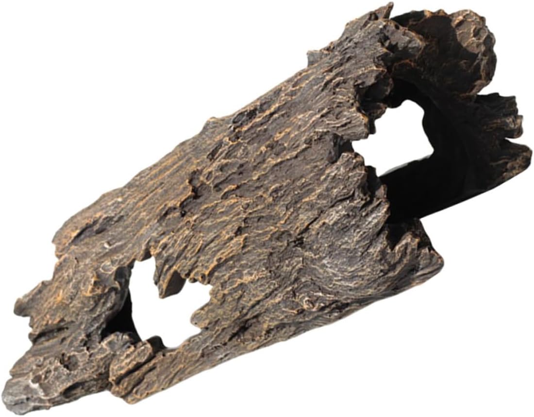 BESPORTBLE Aquarium Landscape Decor Lifelike Resin Decorative Trunk for Fish Tank Artificial Tree Stump for and Betta Fish Hideaway Lightweight and Compact Aquarium Stump