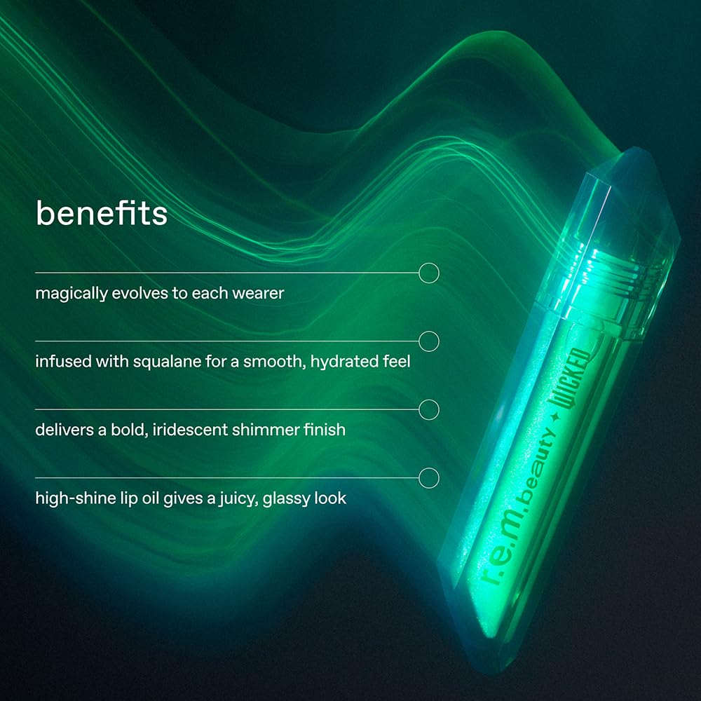 r.e.m. beauty by Ariana Grande Wicked: For Good | So Popular pH Adaptive Lip Oil | Universally Flattering Pink Tone for All Skin Tones | 4.8 ml - Image 7