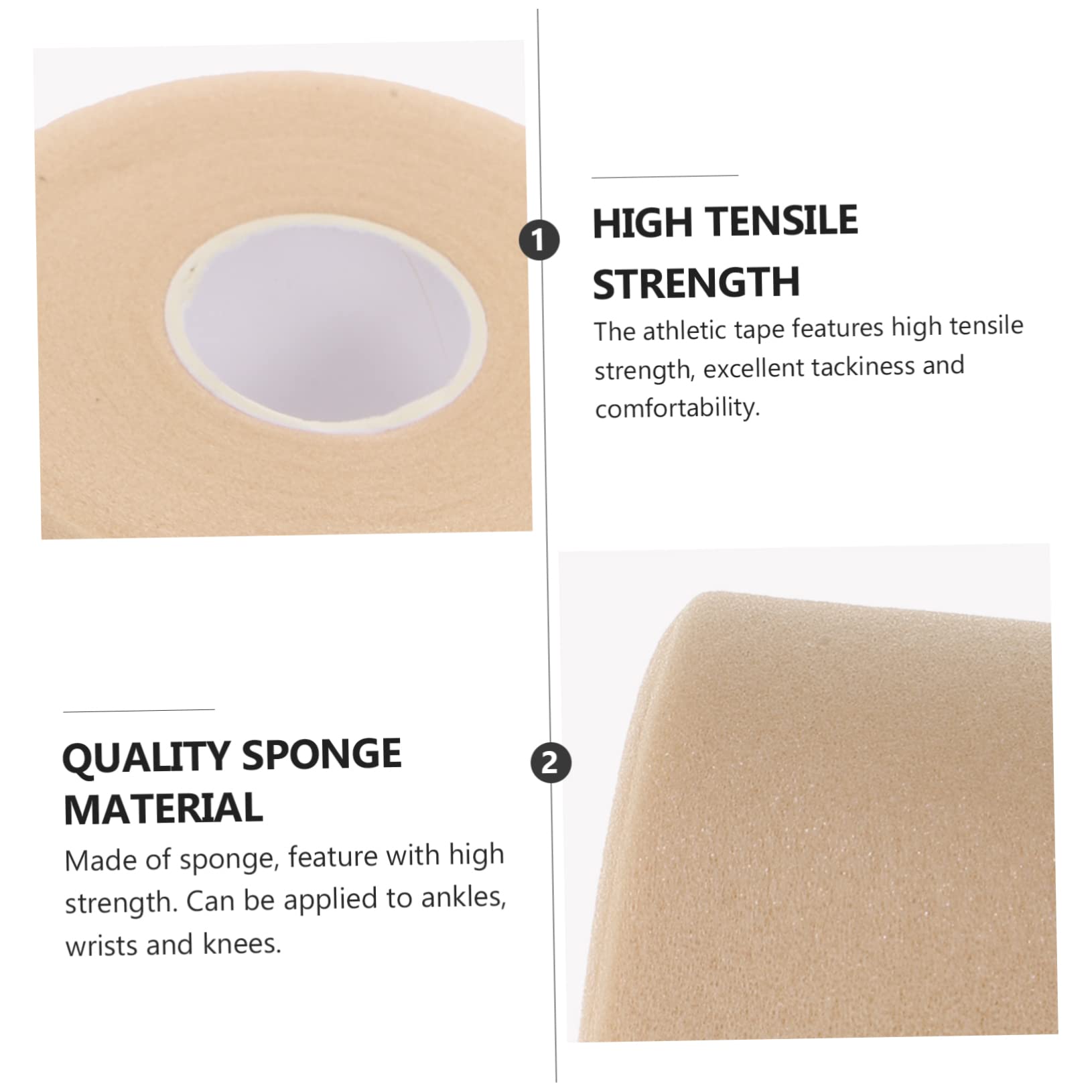 OUNONA 4Pcs Sponge Film Sports Tapes Durable Shock Underwrap for Athletes Reusable Sports Tape for Joints Breathable Grip for Home and Outdoor Activities