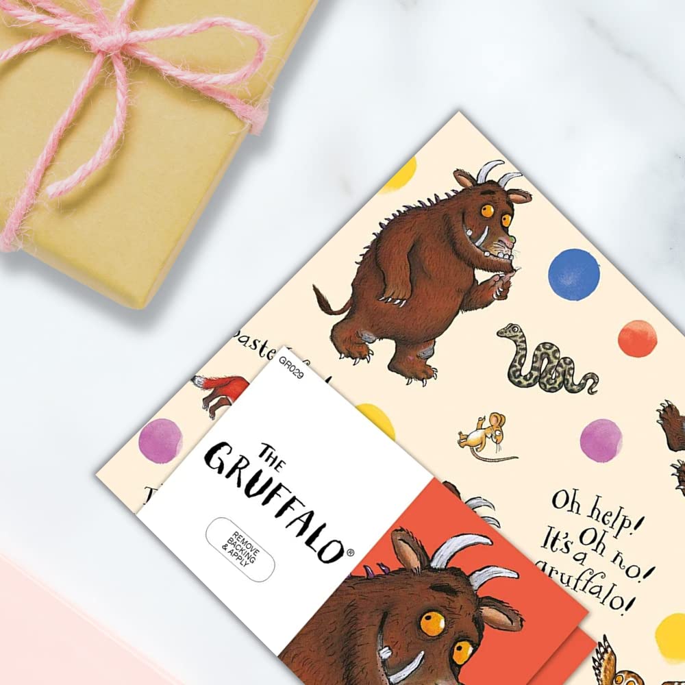 The Gruffalo Wrapping Paper 8 Sheets 8 Tags Sheet Size 70cmx50cm Official Product Responsibly Resourced, Multi, 1 sheet (Pack of 8) - Image 4