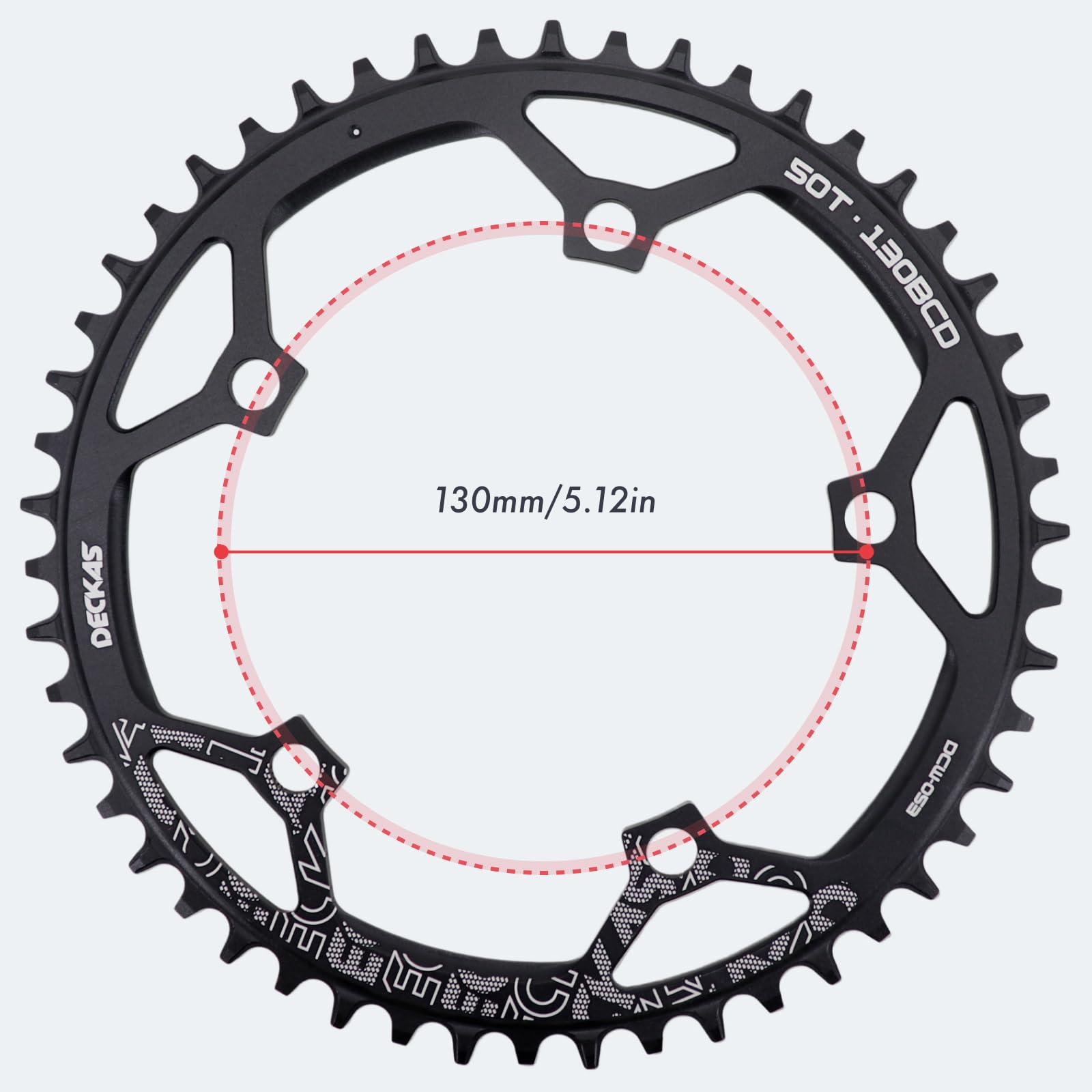 Snapklik.com : DJC Bike Chainring 130BCD 40T To 58T Round Chainwheel ...