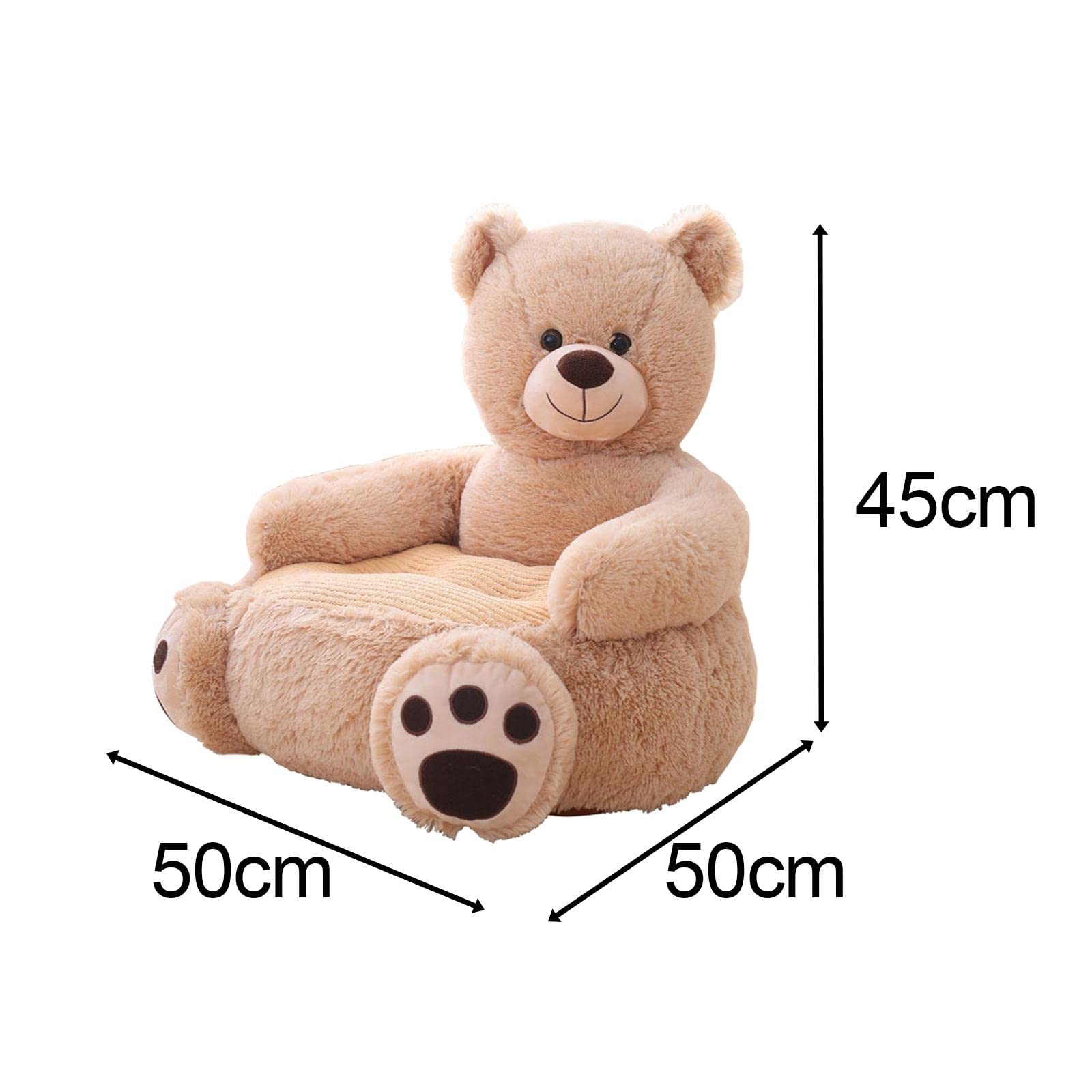 Canapé Enfant, Fauteuil Bébé, Fauteuil de Lecture, Fauteuil en Forme d'animal, Chaise de Sol, Siège Moelleux et Confortable pour Que Les Tout-peti, Ours