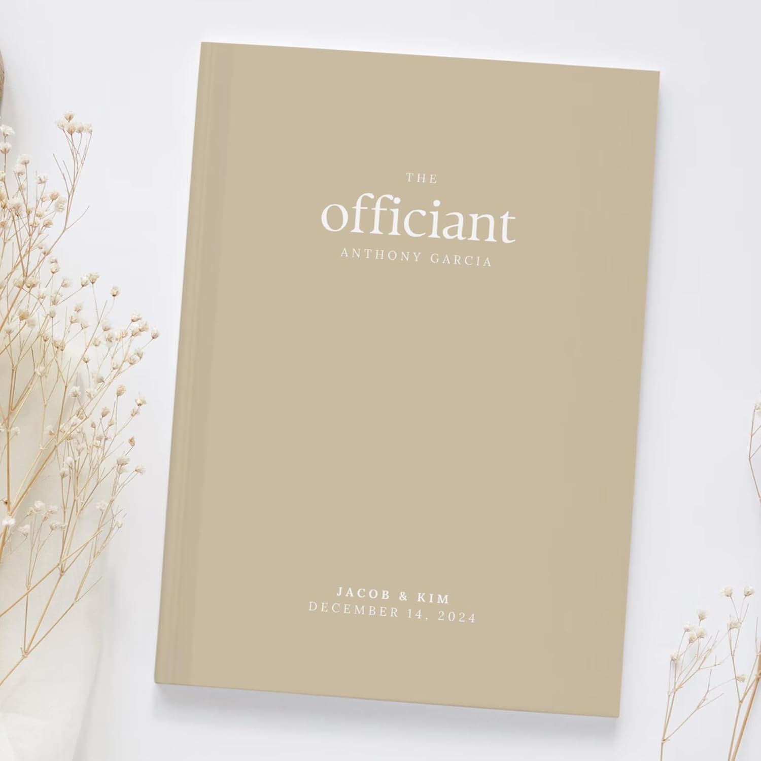 Personalized Officiant Book Journal, Wedding Officiant Book 150 Pages A5 Lined Journal Notebook, Appreciation Gift for Wedding Officiant, Best Wedding Offician Gifts, Officiant Wedding Gift Ideas