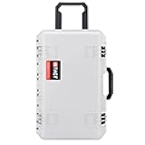 Eylar 22 Inch Intact Premium Series Hard Rolling Carry-On Travel Case, Lightweight and Durable Design with Foam (White)