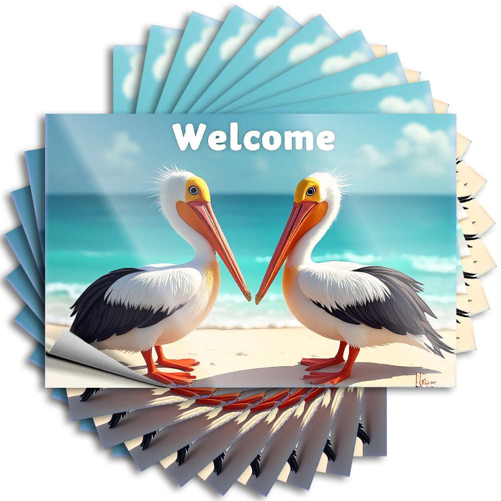 Quote Haves Vinyl Sticker | Welcome to The Beach! Good for Narrow Use(8X12CM)