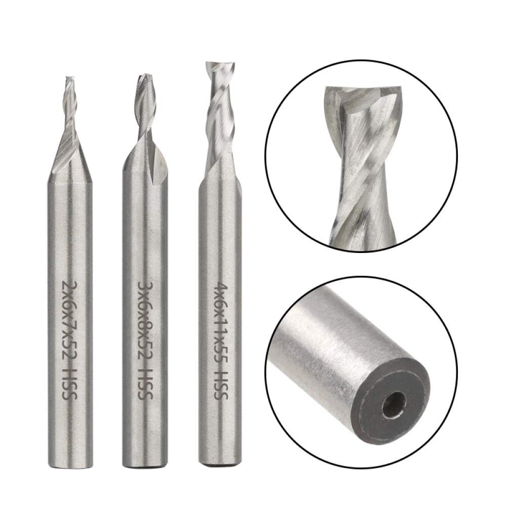 HSS in acciaio ad alta velocità 2 flauto 8mm gambo dritto fresa fresa