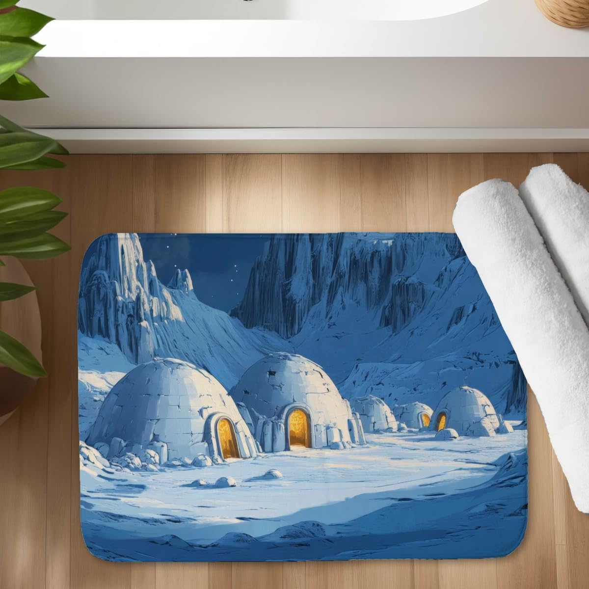C1BM1724S3Q0R4 17 x 24 in. Ice Cold White Bath Mat for Home Decor - Soft & Stylish