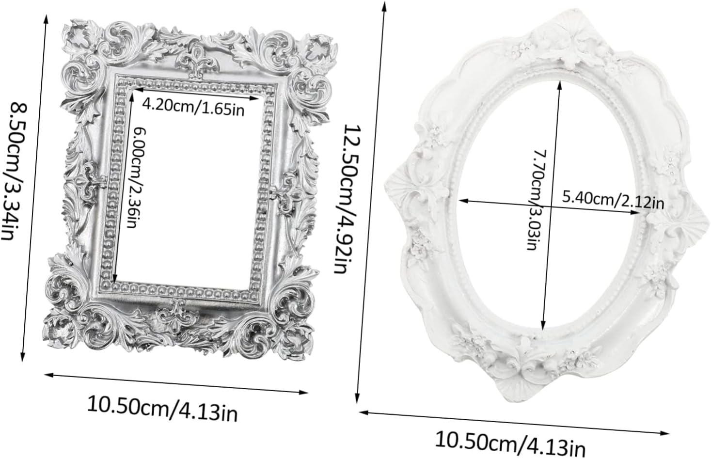 Mini Photo Frames 2pcs Plastic Photo Props for Jewelry Desk image 2