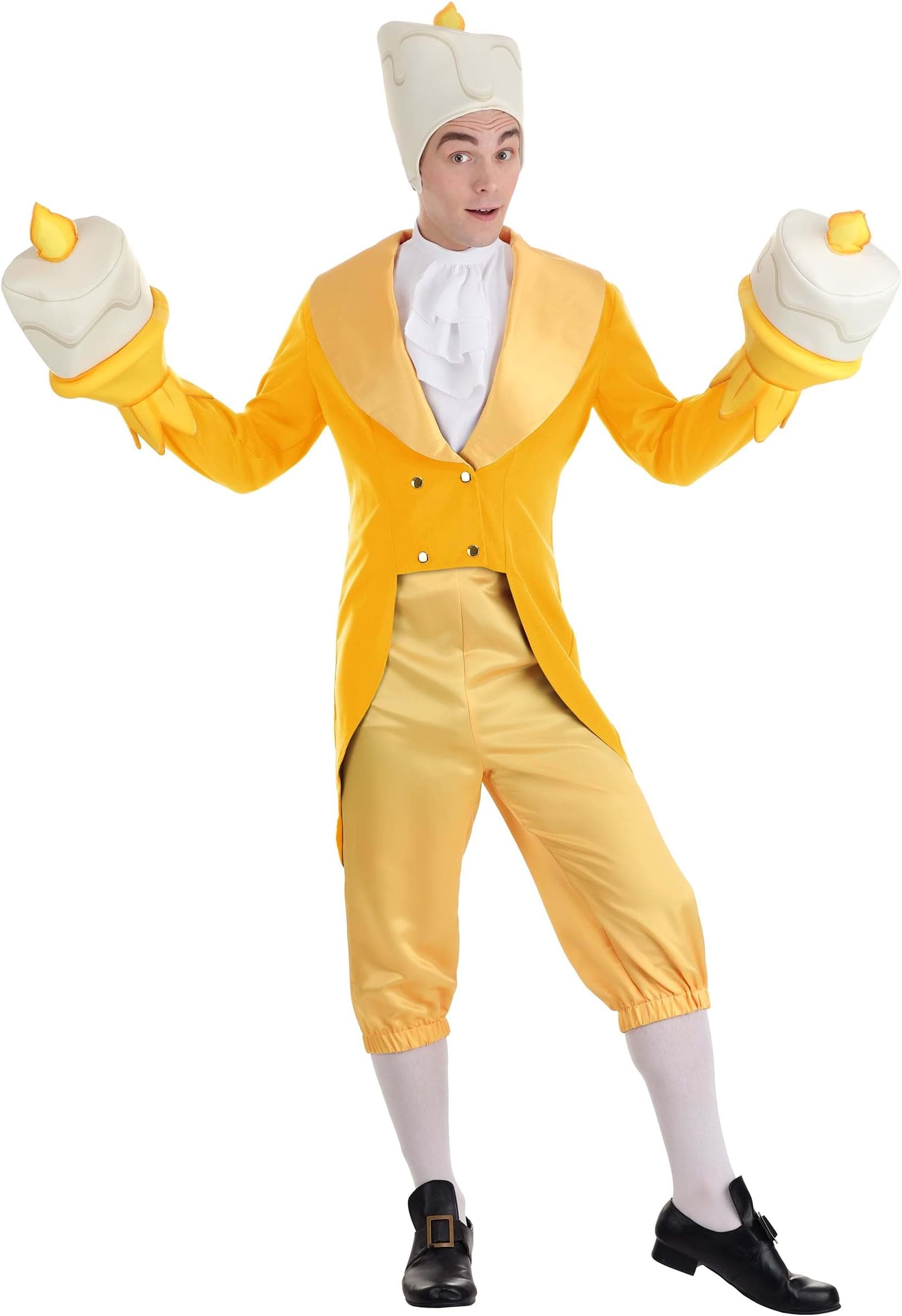 Disney's Beauty and the Beast Lumiere Costume for Men, Be Our Guest Candlestick Charmer Outfit
