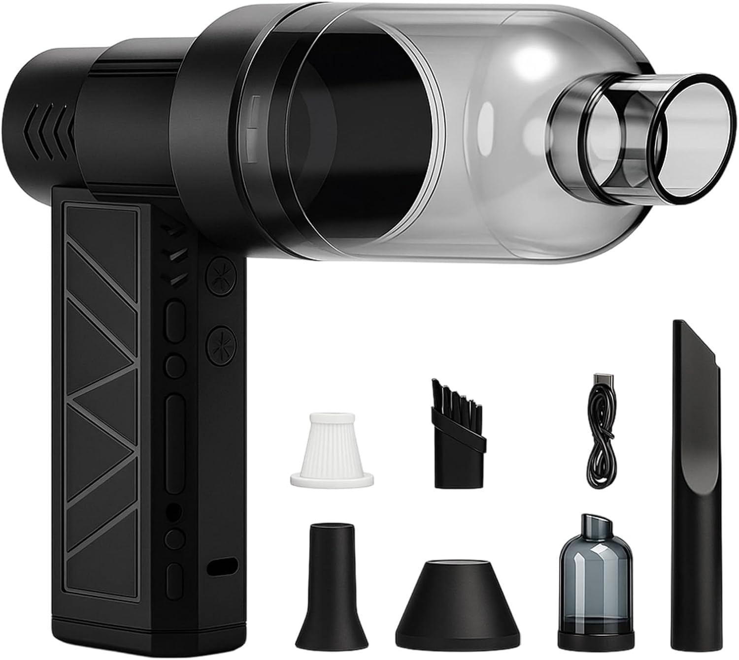 Mini Turbo Snow Blower, High-Speed 130,000 RPM LED Turbo Blower for Car with Dual Mode Design, 2026 Cordless Turbo Blower for Vehicle Snow Removal and Home Cleaning, 3-Speed, USB Rechargeable(2pcs)