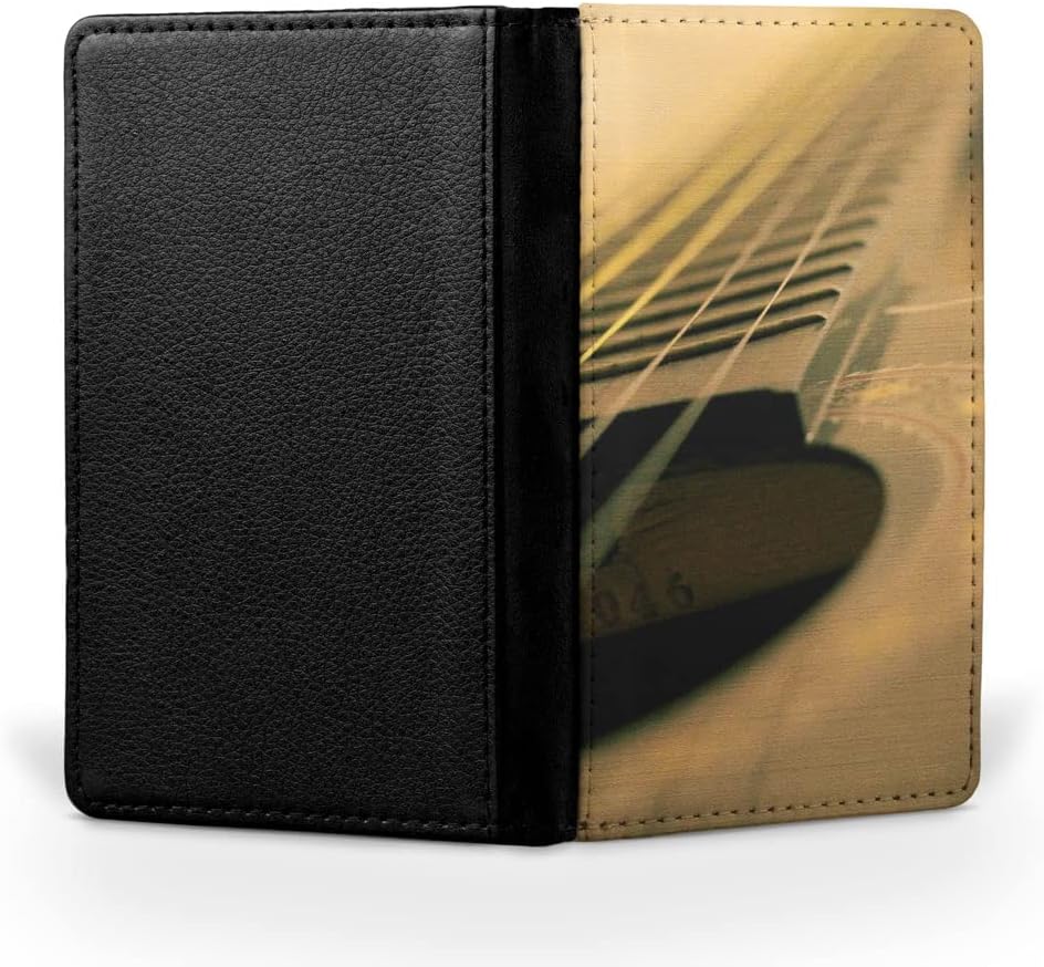  | MUSICAL MUSIC GUITAR STRINGS #2 FLIP WALLET TRAVEL PASSPORT ID HOLDER ITINERARY ORGANIZER COVER | Passport Covers