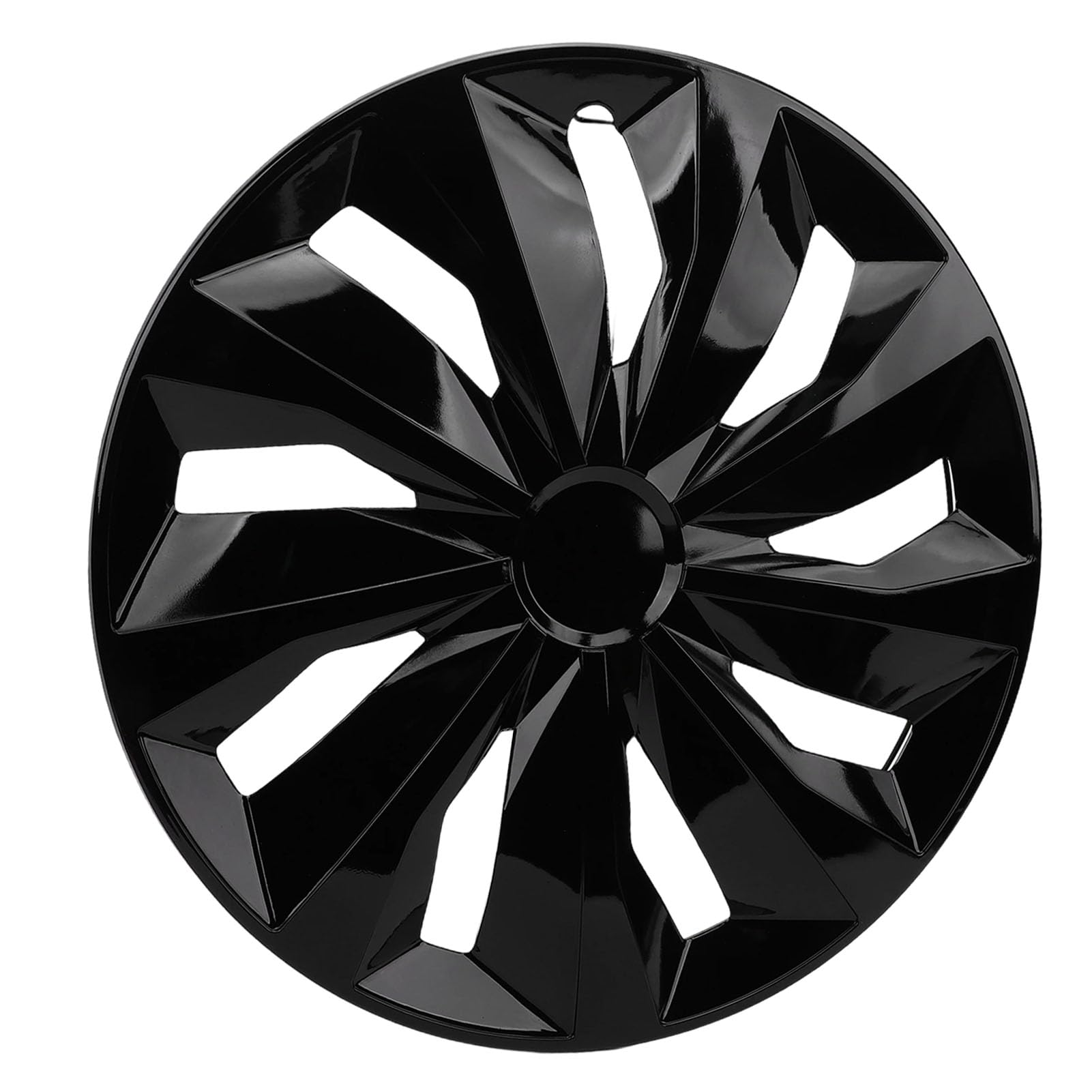 Goshyda Uniwersalny 4-pakowy Zestaw 17-calowych Kołpaków Klips na Kołpakach ABS do Forda Chevy Silverado, Pickupa SUV Zapasowe Felgi (BLACK)