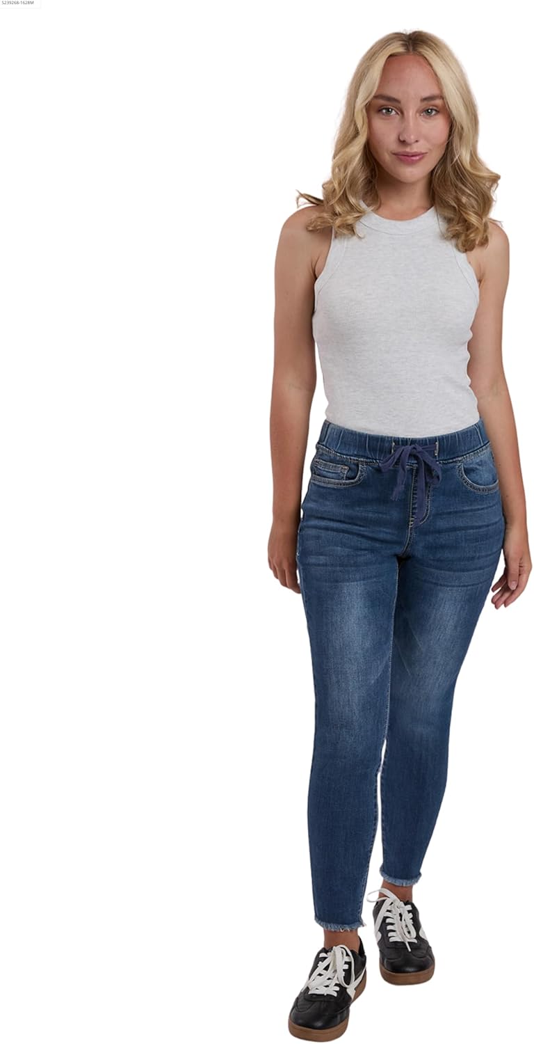 Royalty for Me Womens Women's Petite High Rise Denim Ankle Jogger - Image 6