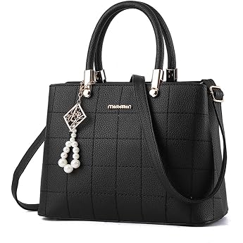 BestoU Handbags Women's Black Large Leather Women's Shoulder Bag Women Shoulder Bag