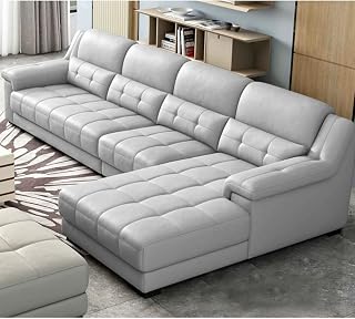 Casaliving - Vincy RHS 5 Seater L Shape Sofa Set for Living Room (Black Leathertte) Price In India