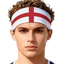 National Flags Sports Sweatband Head Bands for Women Men Moisture Wicking Anti-Slip Headband Flag Hair Accessories for Running Yoga Workout Fitness Gym