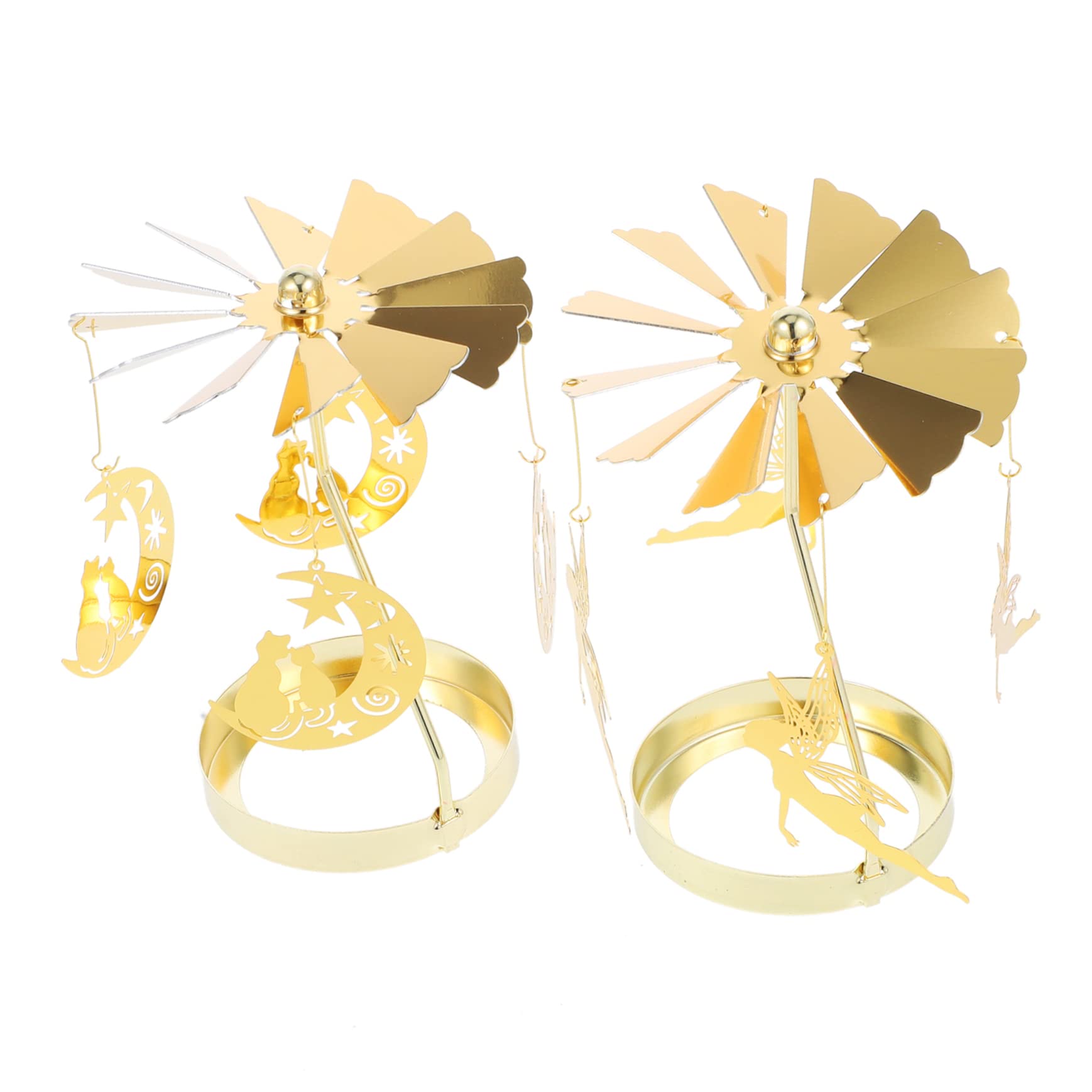 BESPORTBLE 6pezzi Portacandele Rotanti Metallo Candela Per Decorazioni Natalizie e Feste Design e Leggero e Ufficio