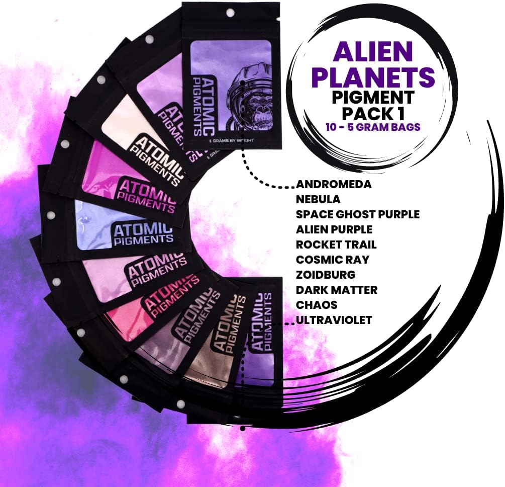 Bidwell Premium Mica Powder for Epoxy Resin –Set of (10 Colors) 5 g Each |Epoxy Resin Color Pigment Powder for Arts and Crafts, Nail Polish, Candle Jars, Jewelry, Bath Bombs, Table Tops, DIY.