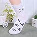 Ximimark 6 Pairs of Womens Cozy Cat Lover Socks - Fashionable Knitted Crew Socks with Adorable Cartoon Cat Pattern - Lightweight, Breathable, and Ultra-Soft for All-Day Comfort