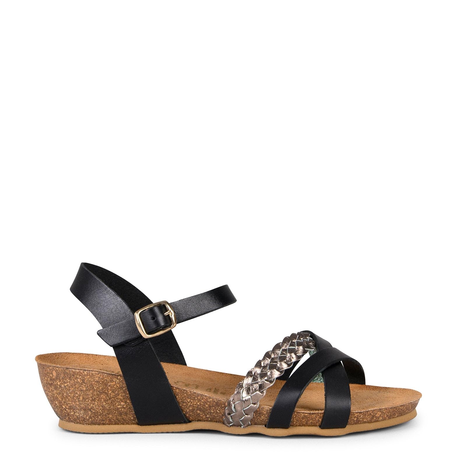 miMaO. Sandalias de plataforma corcho y piel. Plantilla ergonómica