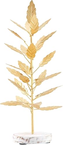 Miniatura 4 de Mud Pie Árbol de hojas de metal dorado, 18 12 "x 5" de diámetro, grande