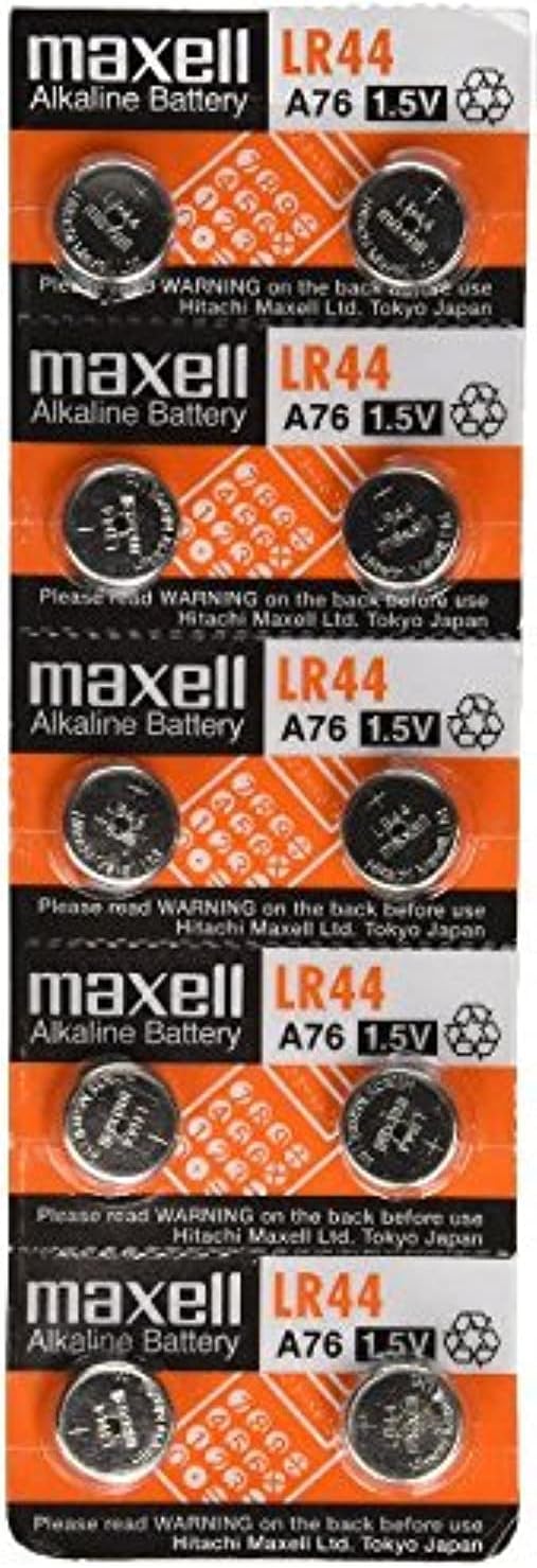 Maxell LR440-10PK LR44 Batteries (Pack of 10)